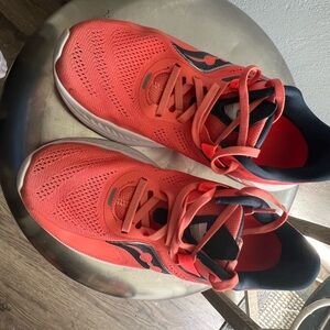 Saucony Kids Coral/Black Athletic Sneakers